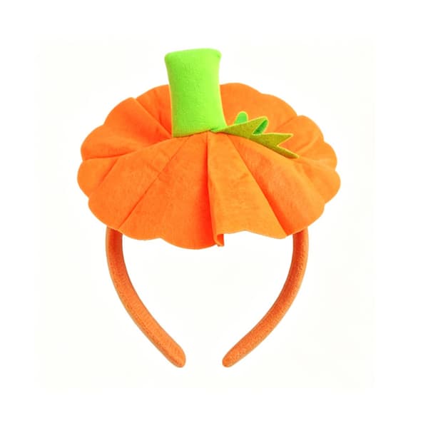 Græskar Hårbånd til Halloweenfest, 3D Plys Hårbøjle Kostume Tilbehør til Børn og Voksne 2