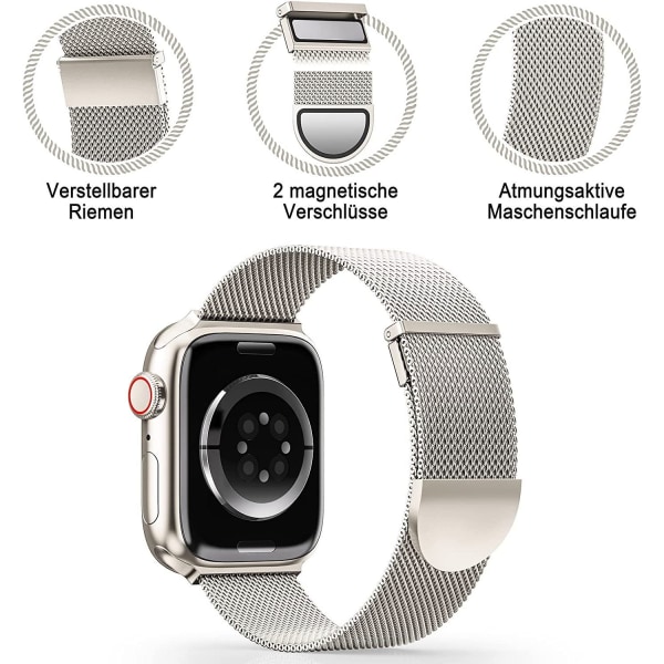 Erstatningsbånd kompatibelt med Apple Watch-bånd 41 mm 40 mm 38 mm