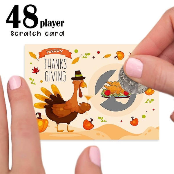 Thanksgiving Party Scratch Off Game Tyrkiet-kort Feriefestlige lotterier