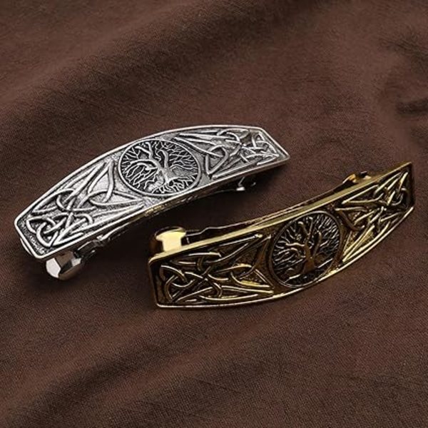 2 kpl Retro Hiusklipsit Elämänpuu Elämänlähde Metallinen Hiusklipsi Koristelu Hiusneulat Päähine Vintage Hiusneula_xx W