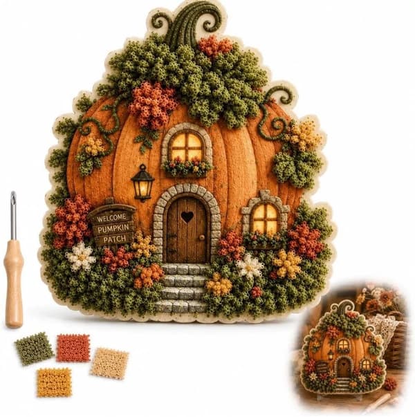 Lunefull landsby 3D-stoff Poke Art Kit Ediy kit color box without stand