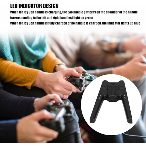 Dual Grip Joycon -latausohjain Switchille, Type C mukavuusote Left Right Joycons -laturi Kannettava ohjainpidike