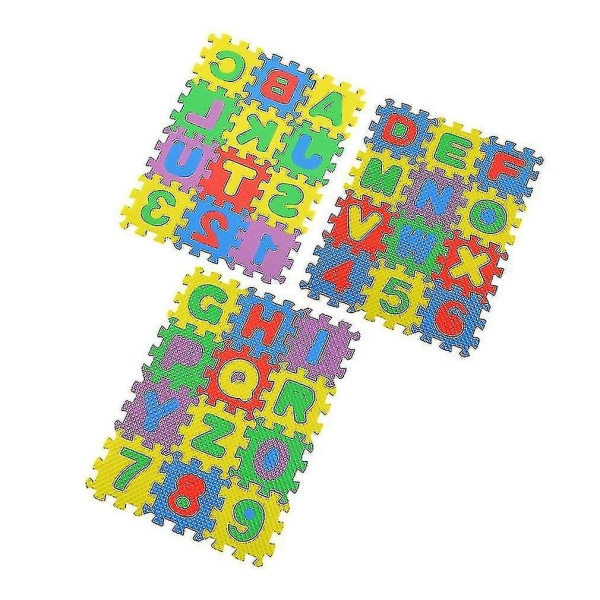 Farverigt puslespil børn alfabet nummer skummåtte