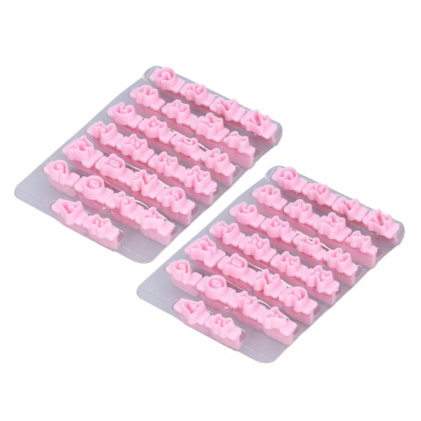 2 Æsker Engelske Bogstavforme Kage Fondant Tryk Stempling Silikoneform Kagedekoration 0.2