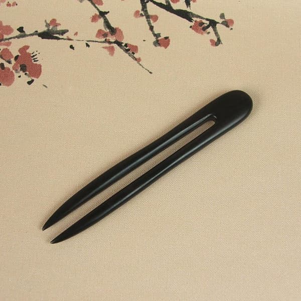 Trä U-formad Hårnål Retro Hårnål för Kvinnor (15cm)