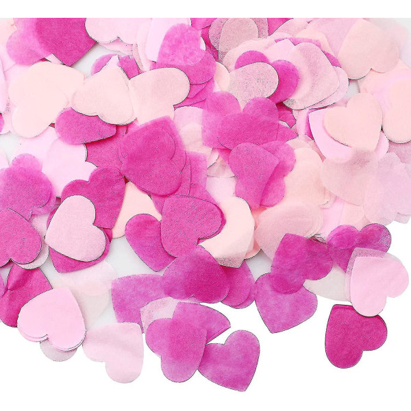 4000 stykker Hjertekonfetti 40g Papirkonfetti Confetti Pink bordkonfetti