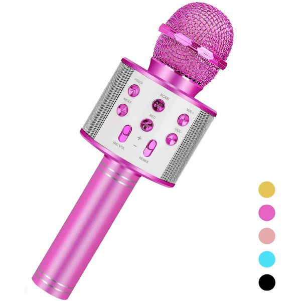 Bluetooth trådløs karaokemikrofon, festfavorit for børn i alderen 4-12