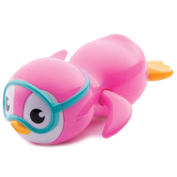 Wind Up Swimming Penguin Baby and Toddler Bath Toy, Pink