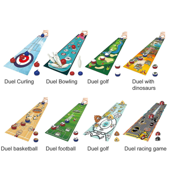 Voksen/barn Curling Bowling Bordspil Træningsbordplade Bold familie sjovt sæt