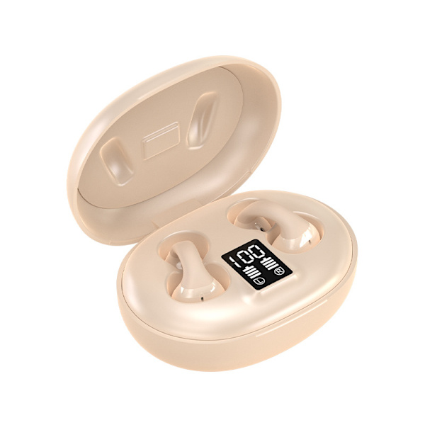 Kiinnitettävät avoimet kuulokkeet langattomat Bluetooth Air Bone Conduction_xx Beige