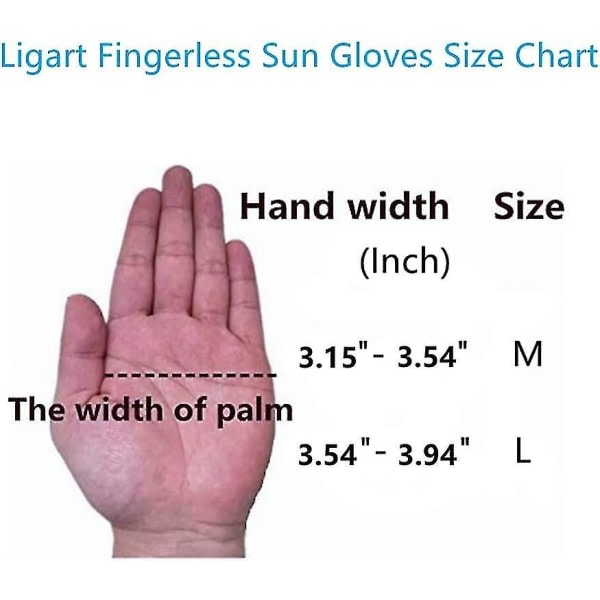 Fingerlösa solhandskar med UPF 50+ UV-skydd, för kvinnor som fiskar, kör bil, cyklar, vandrar M Blå