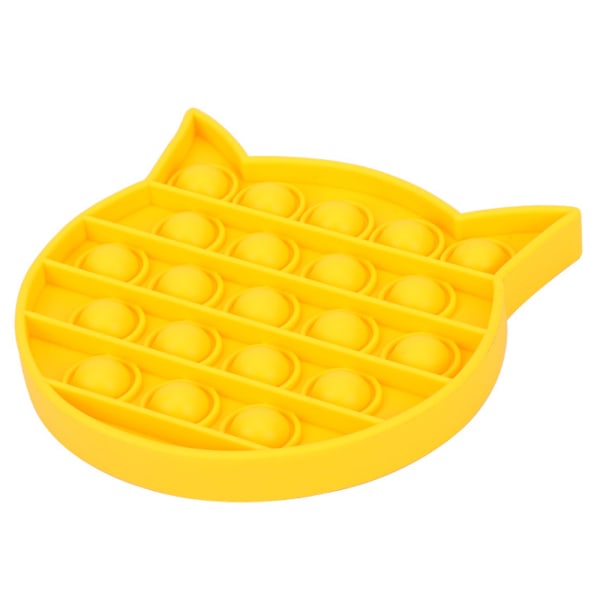 Pop It Fidget Toy-Flera färger Stress Sensory Toy Kid Gam yellow-cat head