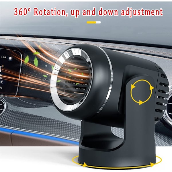 Bærbar bilvarmer, 12V 120W bilvarmer defroster