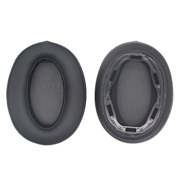 Läder Öronkuddar för Sony WH-H910N Hörlurar med Plastspänne Black