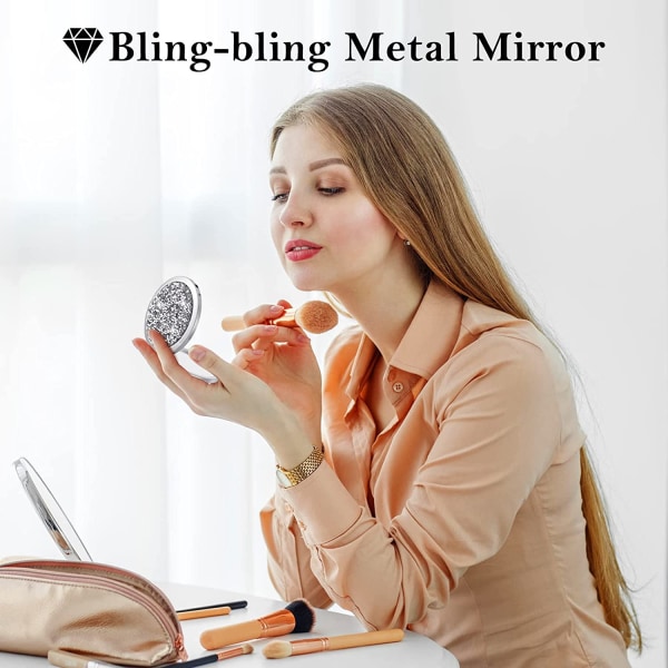 6 stk forstørrelses kompakt kosmetisk spejl