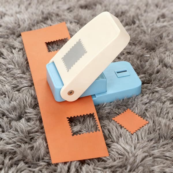 Rektangulär Stämpel & Stans – 2,6 x 2,1 cm – Spakfunktion – Perfekt för Scrapbooking, Gör-det-själv-kort & Hantverk