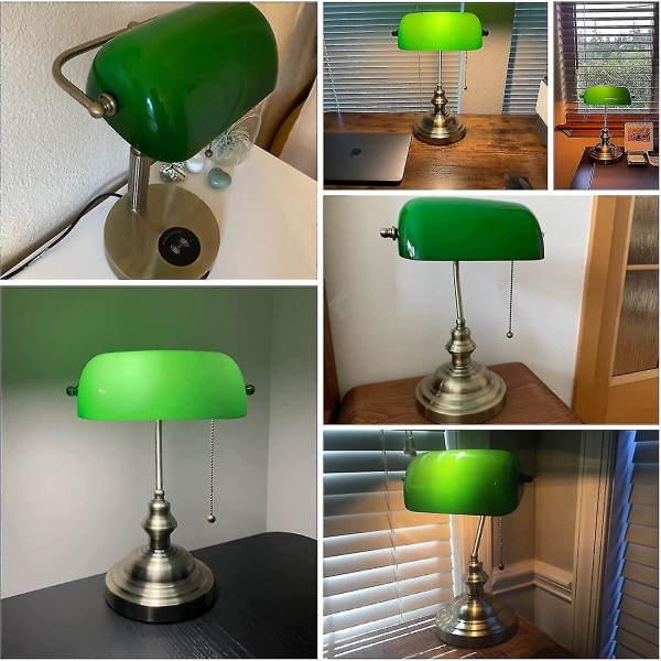 Ersättningsglas till banklampa (6 x 22,5 x 13,5 cm djup) Ersättningsglas till lampskärm Ersättningsbanklampa Lampskärm Lampor Blank grön