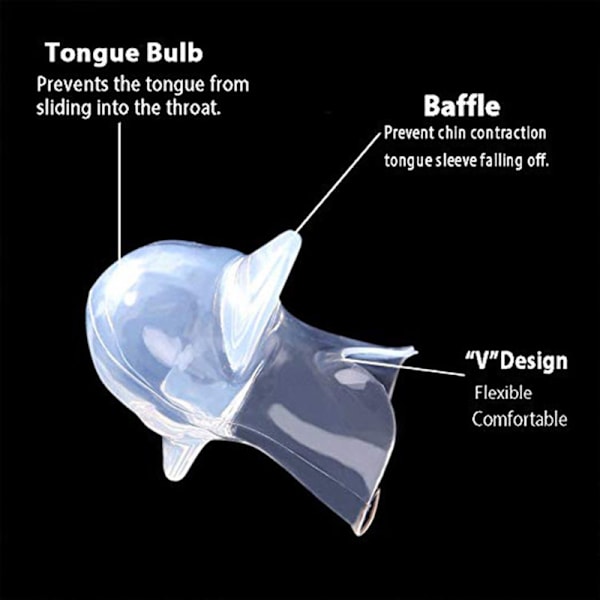 Transparent silikon tungehylse Stille søvn anti-snorking enhet for bedre søvn Ny clearance