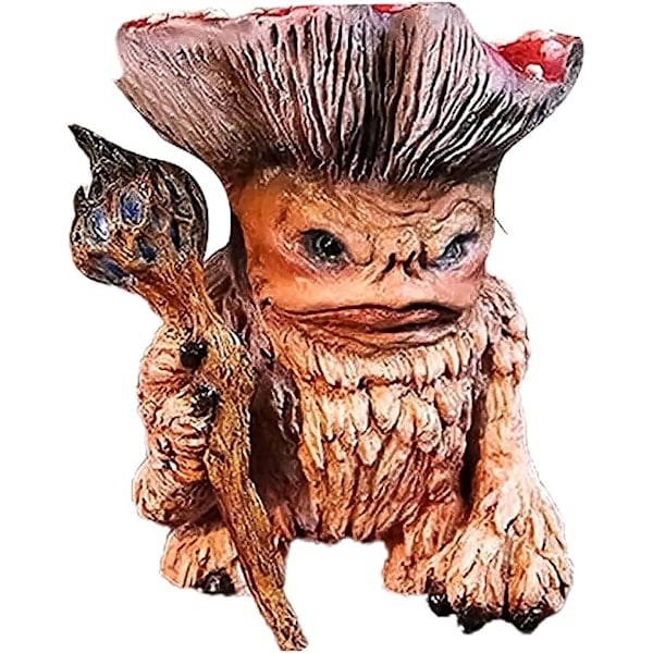 Havenisser, fe-have harpiks monster statue, nisse statue, harpiks havefigur
