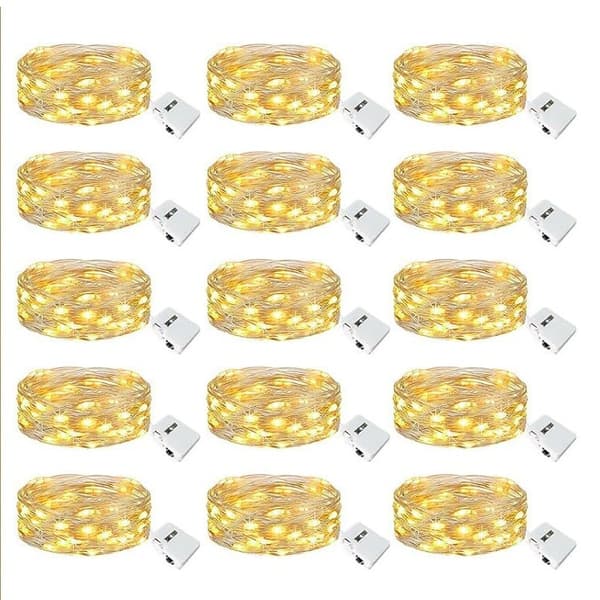 LED Vandtætte Firefly Lyskæder til Bryllupper Indendørs Udendørs Jul Have Eventyr Mini Blinklys Red stripe 1 meter