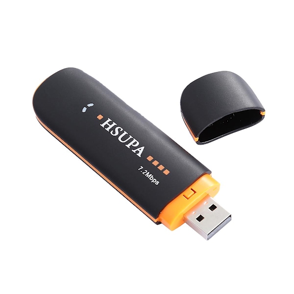 Trådløs Usb2.0 7.2mbps 2g/3g Netværks Lan Stick Modem Dongle Tf/sim Slot (Sort)