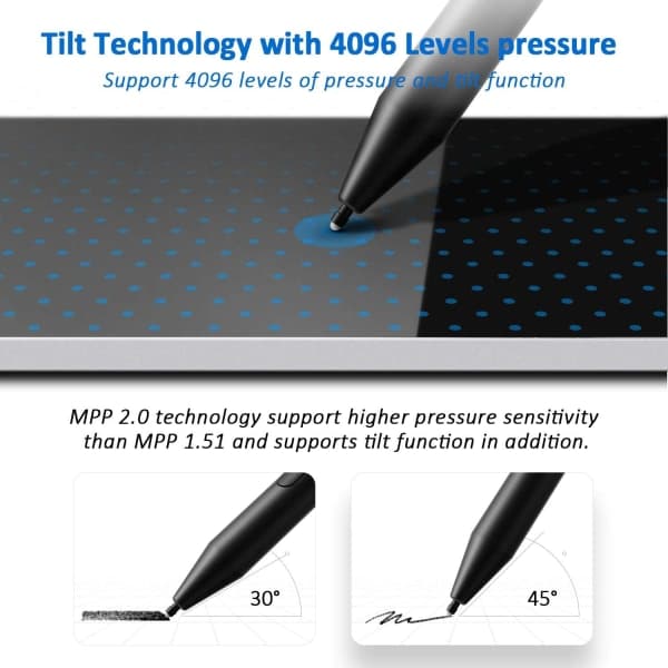 IG Stylus-kynä Microsoft Surface Pro 9/8/X/7/6/5/4/3/Surface Black_xx -laitteille