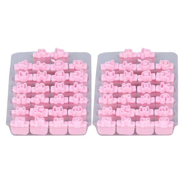 2 Æsker Engelske Bogstavforme Kage Fondant Tryk Stempling Silikoneform Kagedekoration 0.2