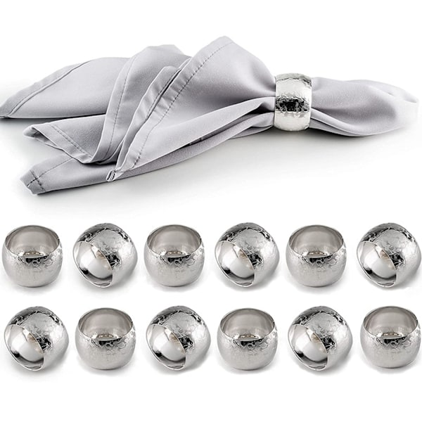 12 silver napkin rings