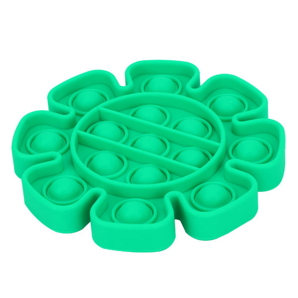 Pop It Fidget Toy - Flera färger Stress Sensoriskt Barnspel green-flowers