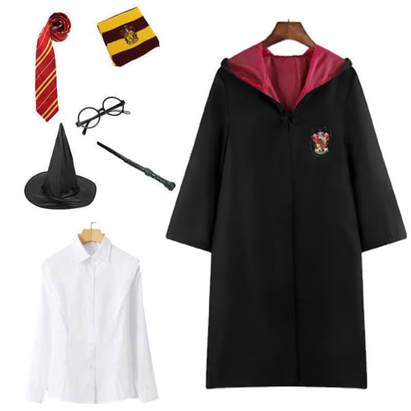 Harry Potter magisk mantelset - Gryffindor sjundelad cosplay Cos
