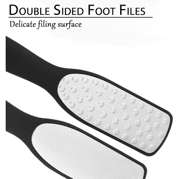 Callus Remover Fotfiler, 2 i 1 Fot Skrape Fot Hard Hud Fot Skrubber, Rustfritt Stål Fot Skrape for Pedikyr for Død Hud, Hard Hud, etc.