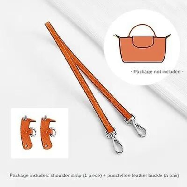 Skulderstropp for Longchamp Veske Transformasjonstilbehør Fri stansing for mini veske Skulderstropp mini veske Orange-65CM