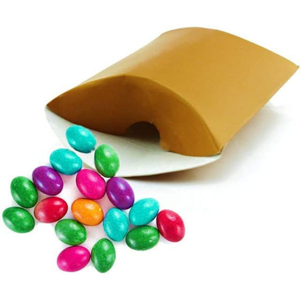 100 st kreativa bröllopskuddförpackningar, godispresentask, lämplig för bröllop, födelsedag och jul (guld)