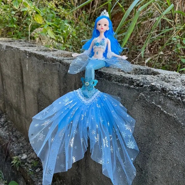 17,71 tuuman prinsessa-merenneitokukke tytöille - syntymäpäivälahja, leikkimökki lelu