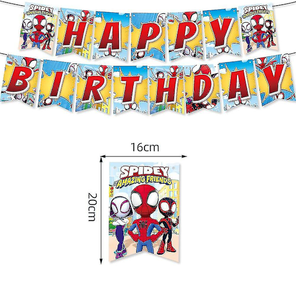 Spidey ja Hänen Fantastiset Ystävänsä 12 Tuuman Lateksi Ilmapallot Spiderman Syntymäpäiväjuhlat Lapsille Vauvakutsujuhlat Tarvikkeet As picture banner