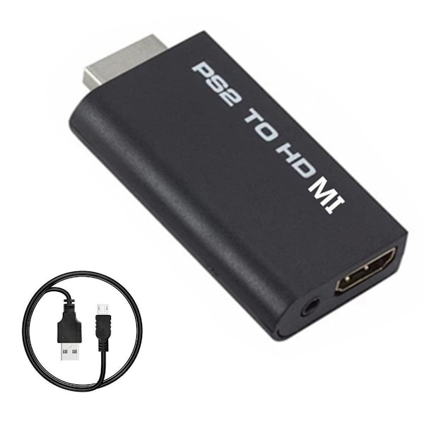 PS2 HDMI Audio Video Konverter Adapter PS2 til HDMI Konverter Adapter med 3,5 mm