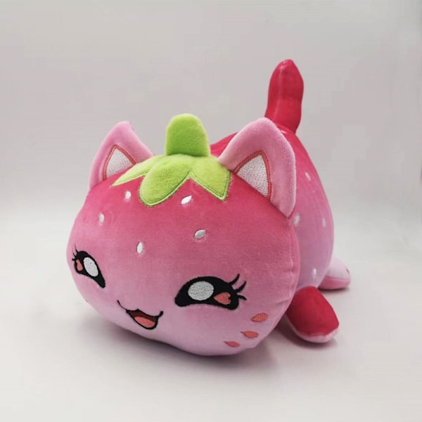 Aphmau Meemeows plyschdocka kattdocka mjuk kudde leksak Hamburg-WELLNGS strawberry cat