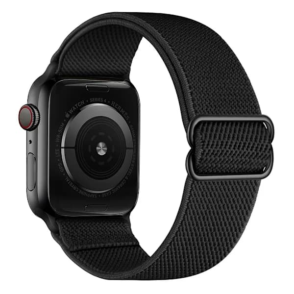 Elastisk nylonrem Apple Watch Series 11 46mm Sort