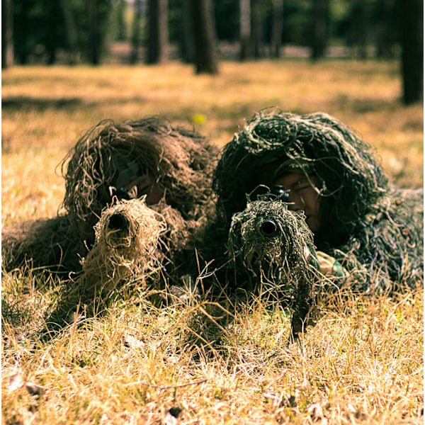 Børne Ghillie Kostumer Sniper Halloween Hær Kostume Hvid white 130