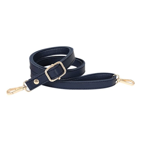 Nahkainen hihna käsilaukkuvyöt TUMMANSININEN&KULTA dark blue&gold