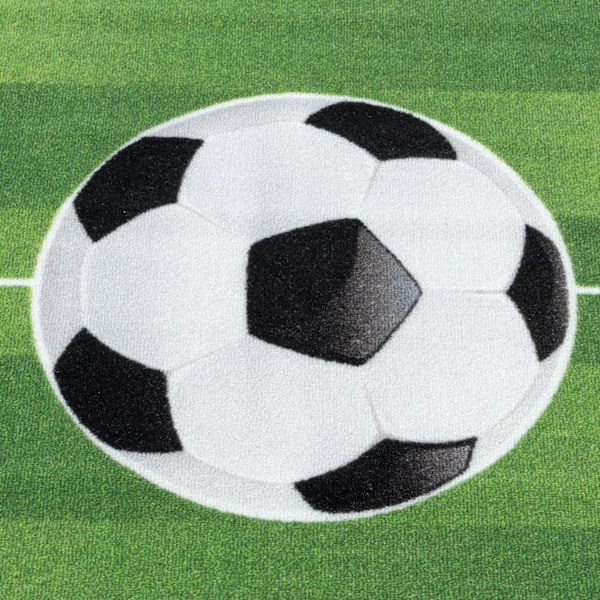 Barnmatta Kort Lugg Fotbollsplan Design Baby Barnkammare Lekrum Mjuk Tvättbar Rektangulär Pojkar Grön