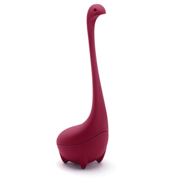 Baby Nessie Løsblad Te-Infuser Genanvendelig Silikon Te-Sigte Praktisk Te-Filter til Rejser Hjem Konto Purplish Red