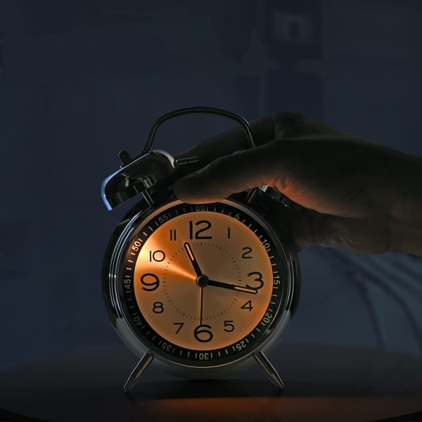 Hög ljudnivå väckarklocka för djupsömnare, Retro 4 Grå Grey