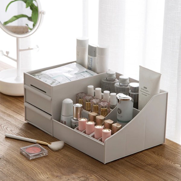 Home Container Cosmetics Case Office säilytyslaatikko valkoinen white 28*4*17*13cm