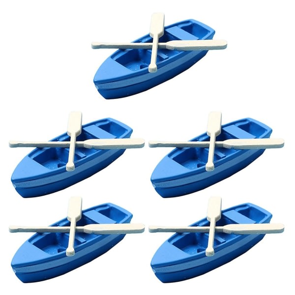 5 set Mariposas Decorativas Para Pared skrivbordsdekorationer Vintage fiskebåt kustdekor mini segelbåt（6X2CM，assorterad färg）