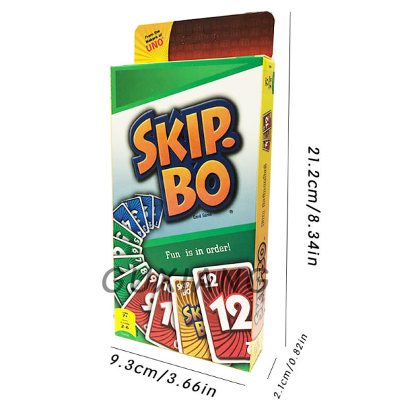 Skip-Bo Card Game One Card Classic UNO Solitaire
