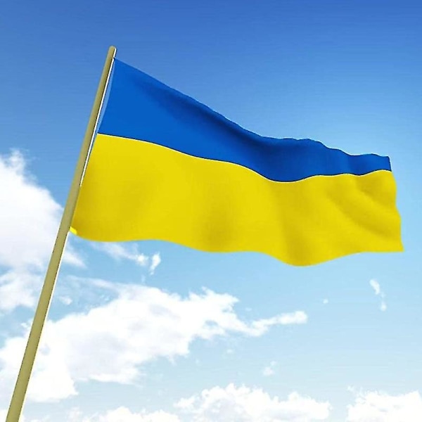 Stor Ukraine National Flag 2x3 Ft Polyester Ukrainsk Flag Udendørs