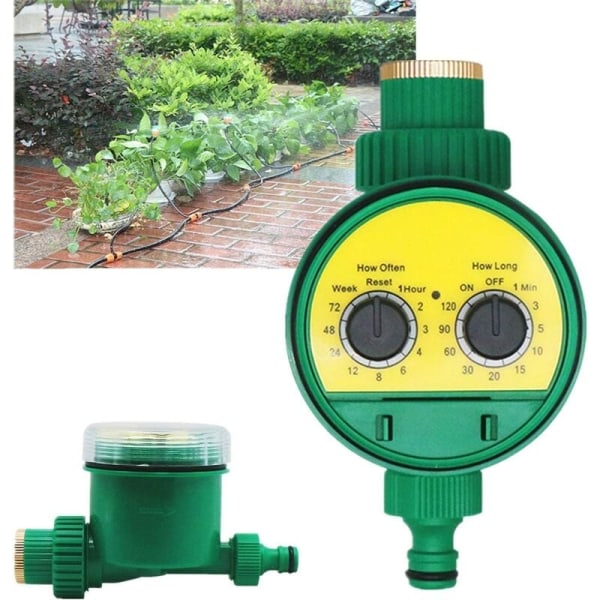 Vattentimer, utomhussprinklerkontroll, automatisk elektronisk slangtimer, flera program för trädgård, växthus, grönsaksväxter, gräsmatta