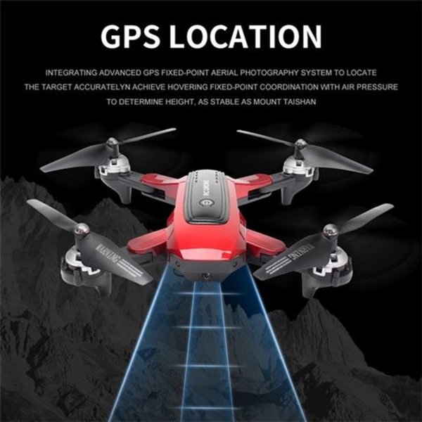 Drone HJ38 GPS 5G WIFI FPV 4K Kamera HD - Rød