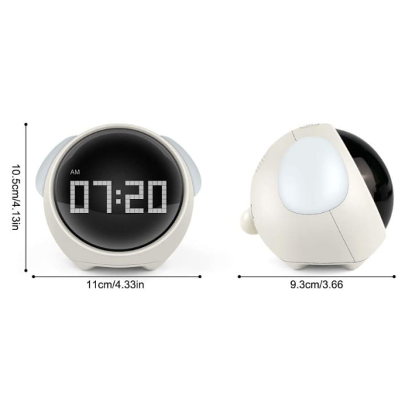 Pixel print light alarm clock alarm clock children with night light, chargeable